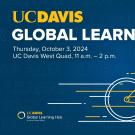 Graphic with text "UC Davis Global Learning Fair"