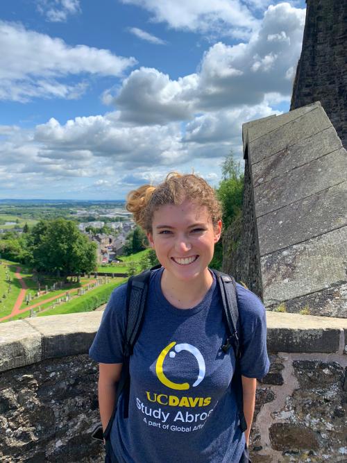 Student on a hike 