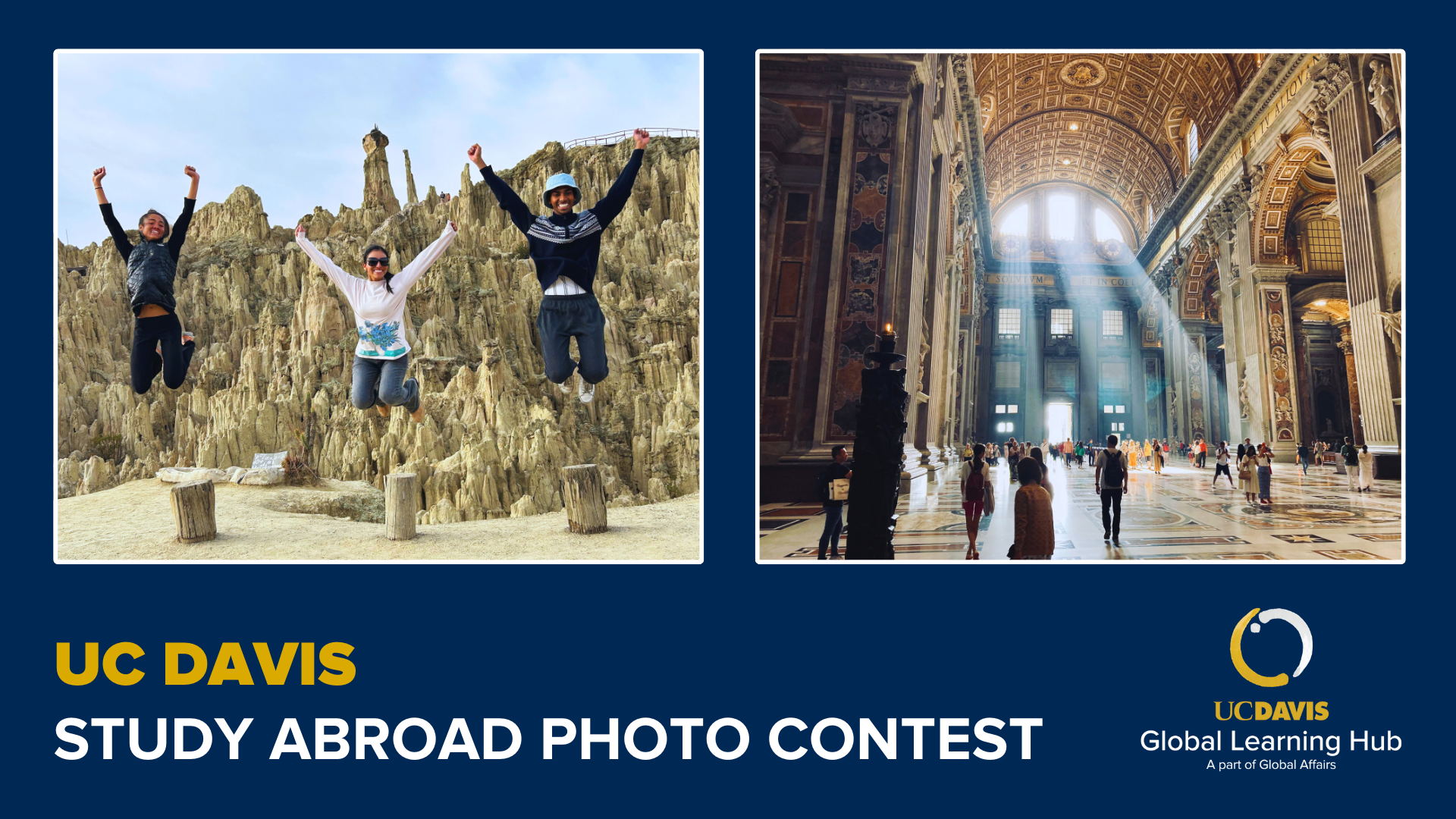 graphic with text: UC Davis Study Abroad Photo Contest